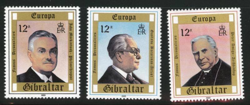 Gibraltar Scott 390-2 MNH** Europa 1980 set 