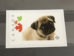 Canada Post Picture Postage * Puppy Pug Dog* *P* denomination