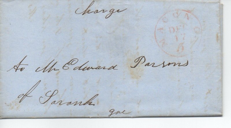 Georgia Stampless Cover, Macon Dec 17, 1849 Long Letter - Contents