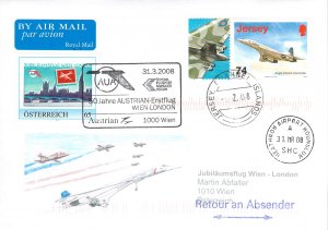 Austria UK GB special flight cover Concorde