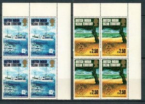 British Indian Ocean Territory #57 - 58 set of MNH blocks of 4