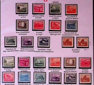 HUNGARY Sc 1048-56C,1048a-56Ca NH ISSUE OF 1953 - BUILDINGS - (LN25)