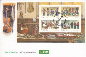 Ireland 2008 FDC Scott #1808a Souvenir sheet of 4 55c , 82c Irish Bands