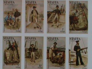 ​STAFFA SCOTLAND STAMP:MILITARY  SOLDIERS   IMPERF- MNH - MINI SHEET