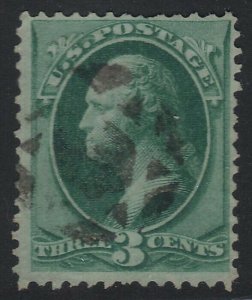 US Scott # 147 3c Washington Fancy Cancel 6 Point Star