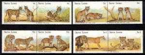 SIERRA LEONE 1981 Cats and Kittens; Scott 497-504; MNH