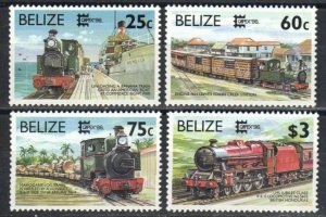 Belize Stamp 1067-1070  - Locomotives