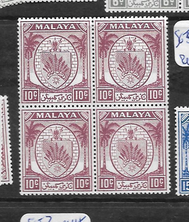 MALAYA NEGRI SEMBILAN (P0401B) ARMS  10C  SG50    BL OF 4     MNH