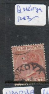 CEYLON QV  2C DIKOYA        CDS  VFU        P0131A H