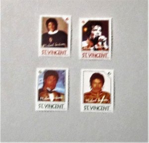 St Vincent - 895 and 896 a and b. Michael Jackson. SCV - $6.00