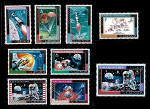 Grenada 1969 - Apollo 11, Moon, Astronauts - SPECIMEN Set of 9v - 328-36 - MNH