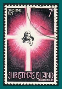 Christmas Island 1974 Christmas, 7c used #61,SG59