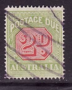 Australia-Sc#J53-used 2p Postage Due-1922-30-