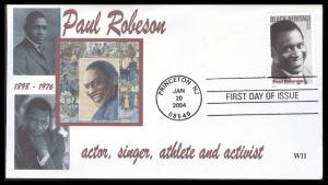 #3834 Paul Robeson WII FDC