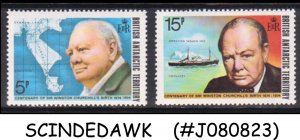 BRITISH ANTARCTIC TERRITORY 1974 BIRTH CENTENARY OF SIR WINSTON CHURCHILL 2V MNH