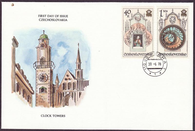 Czechoslovakia #2185-86 cacheted FDC