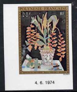 French Polynesia 1974 Paintings 20f (Flower Arrangement) ...