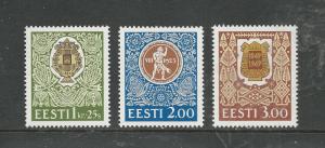 Estonia Scott catalogue # 266-268 Mint NH