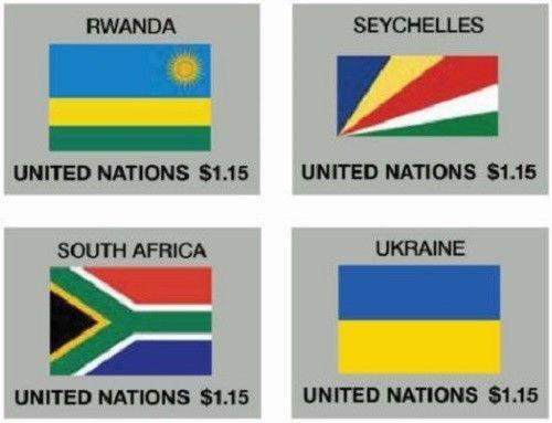 United Nations NY 2018 Flag Series Mint Singles NH (8 Stamps)