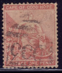 Cape of Good Hope 1871, Hope no outer frame, 1p, sc#28, used**