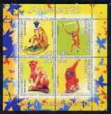 BENIN - 2003 - World Fauna #13, Primates - Perf 4v Sheet - MNH - Private Issue