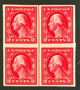 U.S. #482 MINT LINE BLOCK OF 4 OG NH