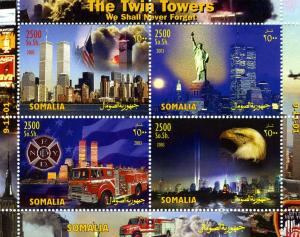 Somalia 2003 THE TWIN TOWERS Sheet (4) Perforated Mint (NH)