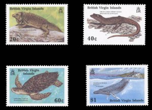 Virgin Islands #625-628 Cat$13.50, 1988 Marine Animals, complete set, never h...