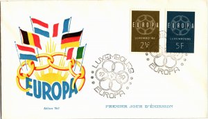 Luxembourg, Worldwide First Day Cover, Europa