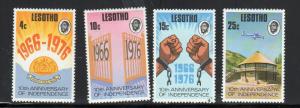 LESOTHO #213-216  1976  LESOTHO INDEPENDENCE 10TH ANNIV.       MINT  VF NH  O.G