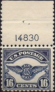 # C5 Mint Never Hinged  Top Margin Pl# Single Bold Color ...