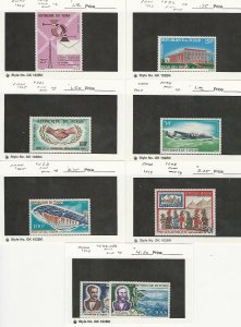 Chad Postage Stamp, #C19, C21, C23, C32, C34, C48-C50 Mint NH, 1964-69, JFZ