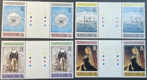 TRISTAN DA CUNHA # 588-591--MINT/NEVER HINGED-COMPLETE SET OF GUTTER PAIRS-1996