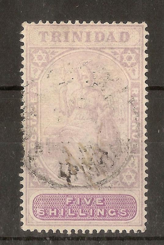 Trinidad 1907 5/- Britannia SG144 Fine Used Cat£110