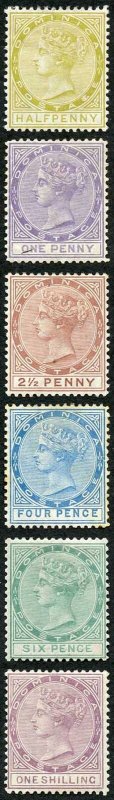 DOMINICA SG4/9 1877 Wmk Crown CC perf 14 Mint SET cat 720 pounds