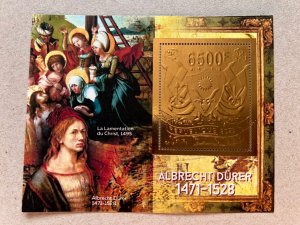 Art, Albert Durer 5 blocks Foil Bronza perforated NEW 2023