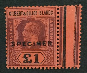 MOMEN: GILBERT & ELLICE SG #24s 1924 SPECIMEN MINT OG LH #191481-385