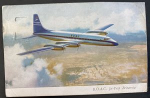 1964 Ibadan Nigeria Picture Postcard To England BOAC Jet Prop Britannia