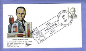 #1865 Charles Drew - Gill Craft Cachet Unofficial Cxl 7