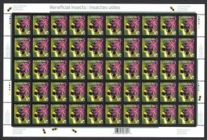 BEE, NORTHERN BUMBLEBEE = Insects, Sheet of 50 Canada 2007 #2236 MNH