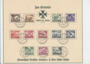 WWII Third Reich Official Document Helden der Nation 1943 FDC