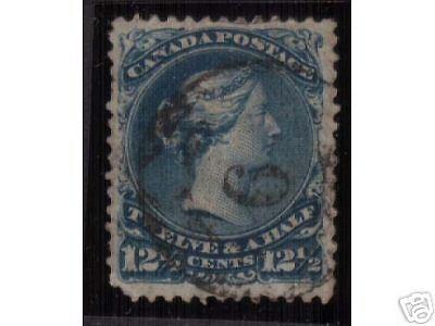 Canada #28b Used With Scarce Fancy 6 Cancel