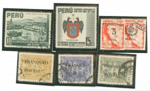 Peru #385/386/388-393/406 Used Single