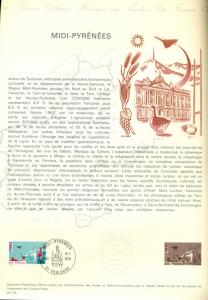 FRANCE SCOTT # 1449 FIRST DAY SOUVENIR PAGE, 1976, PYRENEES, GREAT PRICE!