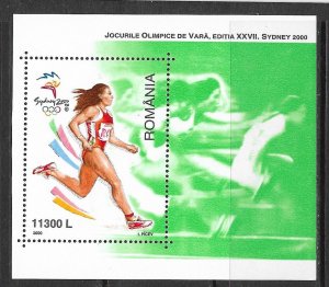 ROMANIA Sc 4393 NH SOUVENIR SHEET OF 2000 - OLYMPICS