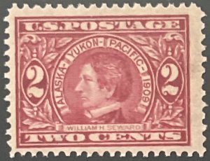 Scott #370 1909 2¢ Alaska-Yukon-Pacific William H. Seward perf. 12 MNH OG