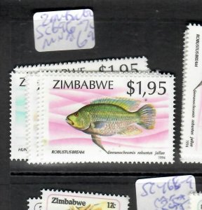 ZIMBABWE  (P2805B)  FISH  SC 696-701    MNH