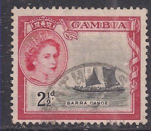Gambia 1953 - 59 QE2 2 1/2d Barra Canoe Used SG 174 ( C465 )