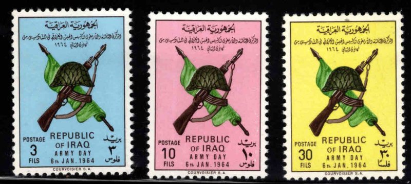 IRAQ Scott 339-341 MH*  Army Day stamp set,  1964