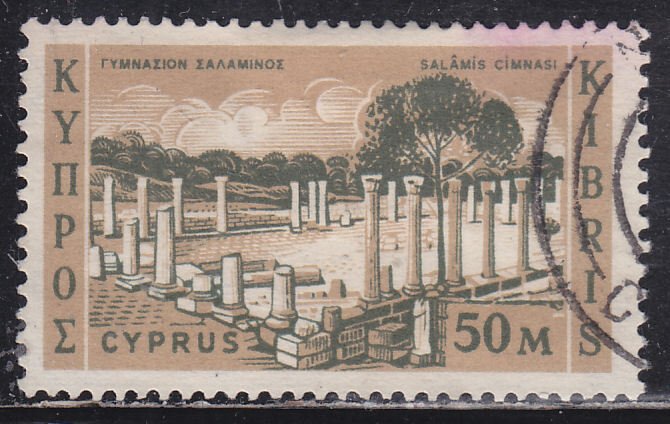 Cyprus 214 Ruins of the Salamis Gymnasium 1962
